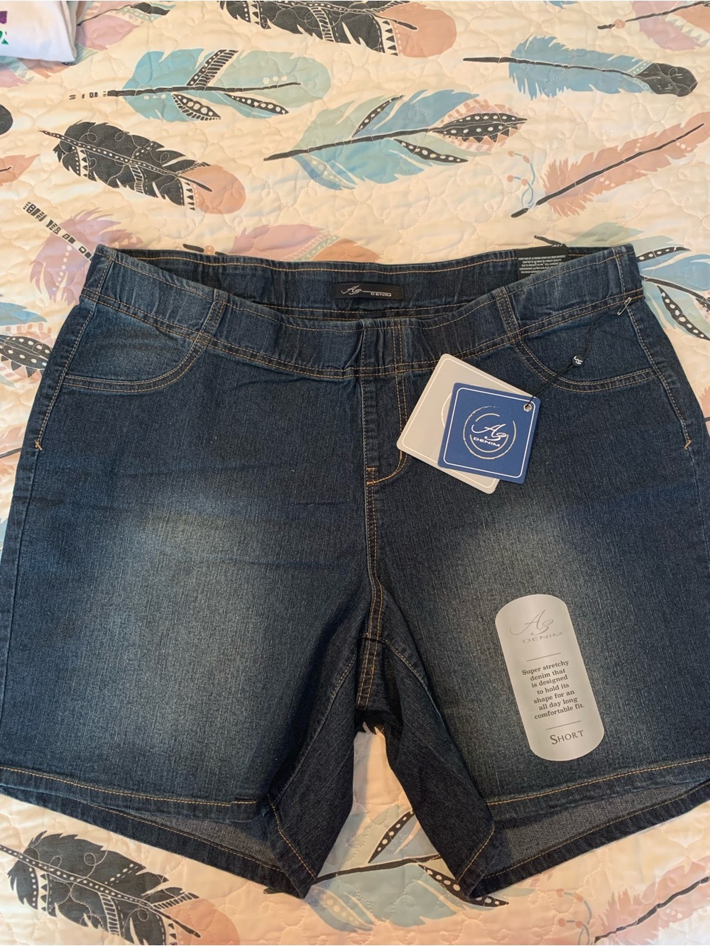Avenue Classic Dark Wash Jean Shorts - Women